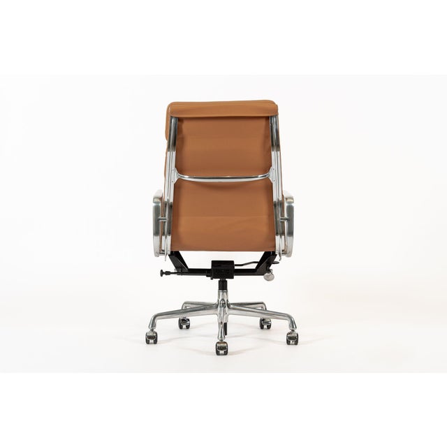 2000 - 2009 Eames for Herman Miller Aluminum Group Soft Pad Brown Office Chair For Sale - Image 5 of 12