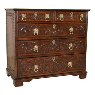 Late 18th Century Carved Chest of Drawers For Sale