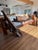 Cabin Rustic Live-Edge Handmade Sofa, Genuine Cowhide Upholstery For Sale - Image 3 of 9