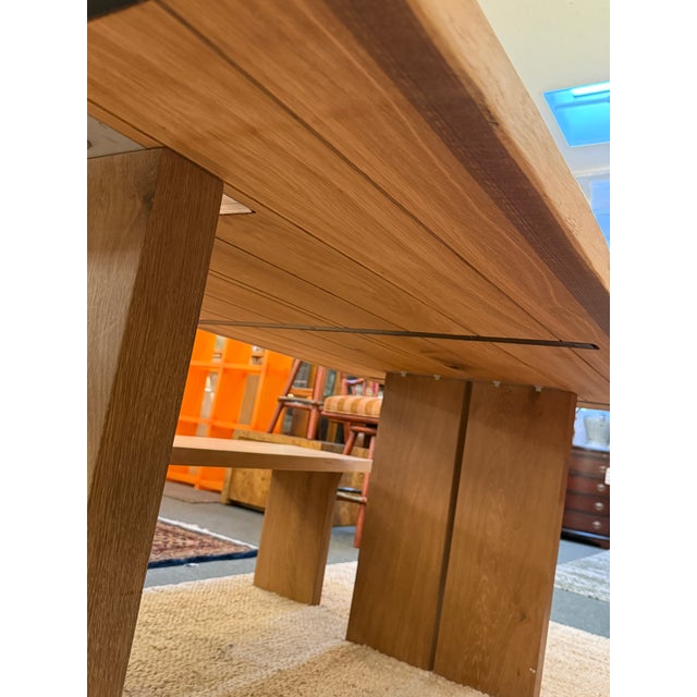 Crate & Barrel Dakota Table and Benches, Set of Three For Sale - Image 15 of 17