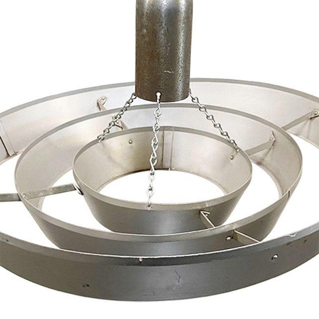 Metal 1950s Mid-Century Modern "Saturn" Ceiling Aluminum 19" Pendant by Kurt Versen, Pair For Sale - Image 7 of 8