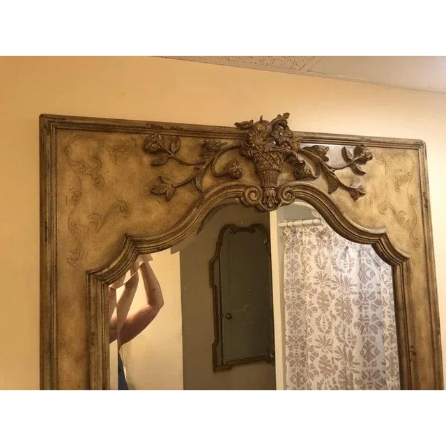 Wood Large Oversized Trumeau Style Mirror by Domain For Sale - Image 7 of 13
