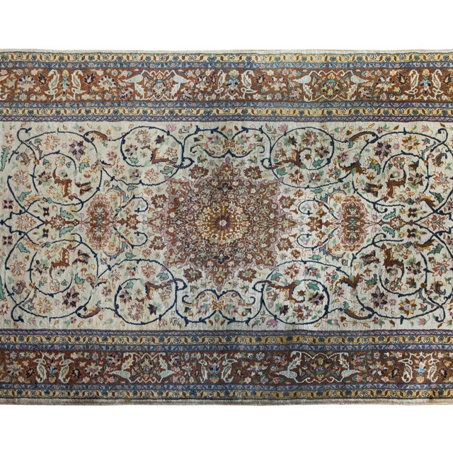 Persian Vintage Persian Tabriz Rug For Sale - Image 3 of 16