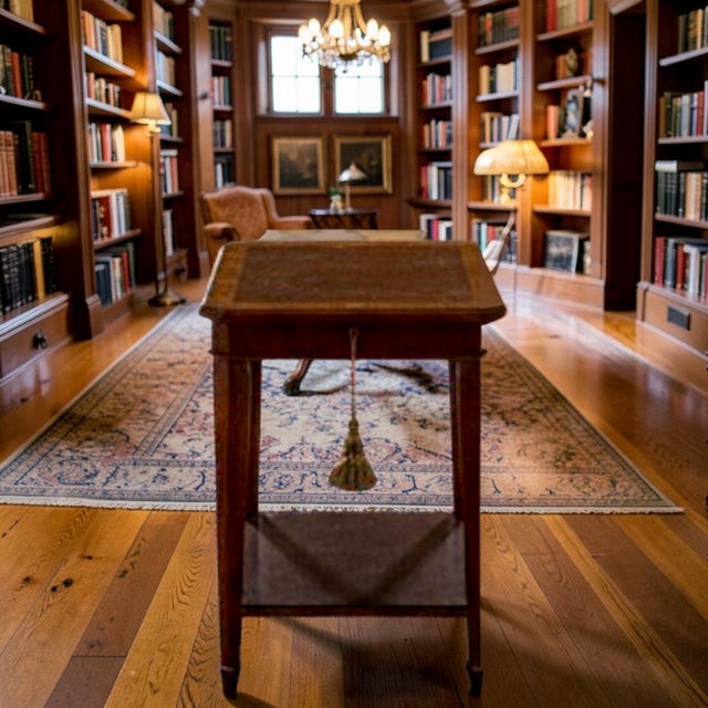 Wood 1987 Altavista Lane Chippendale Style Mahogany Note/DrinksTable Pullout Tray For Sale - Image 7 of 11