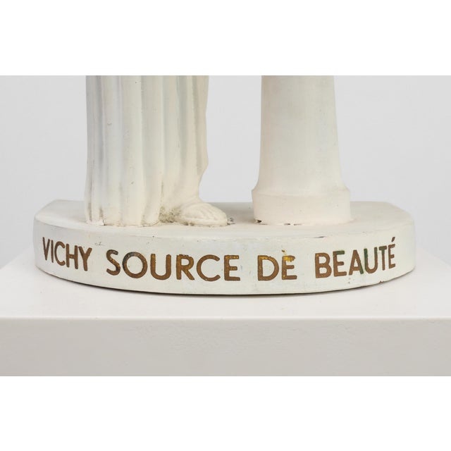 Art Deco Vichy Advertising Lamp in Plaster, Belgium, 1930s For Sale - Image 9 of 14
