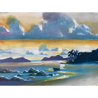 Costa Rican Sunset: Original Oil Painting by David Beynon Pena For Sale