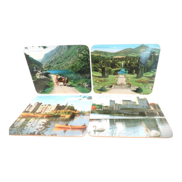 Scottish Scenic Vintage Luncheon Placemats, Set of Four For Sale