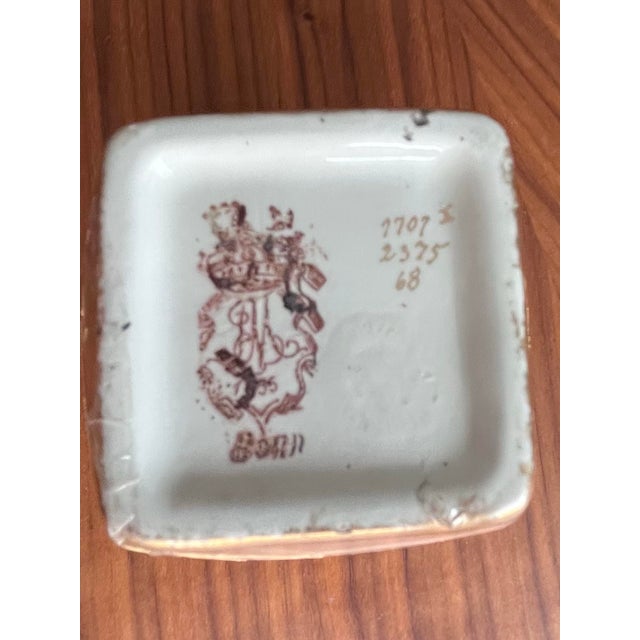 Antique German Hand-Painted Petite Lidded Urn For Sale - Image 10 of 12