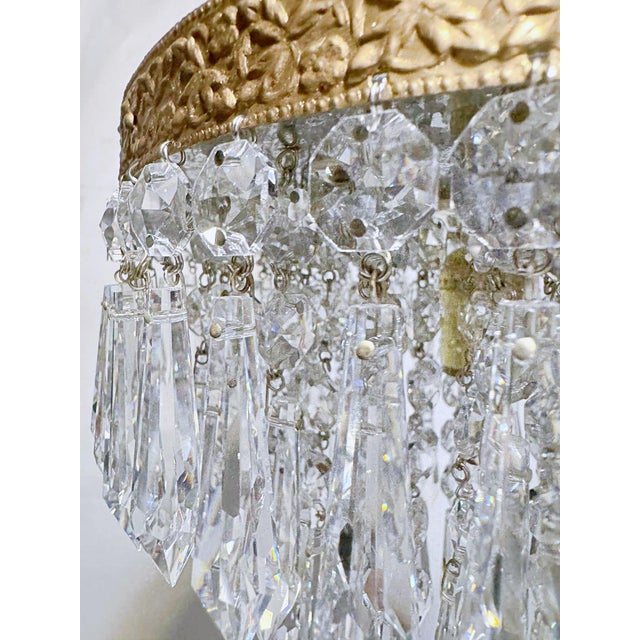 Brass Vintage Italian Brass Upside Down Layered Cake Pendant For Sale - Image 8 of 8