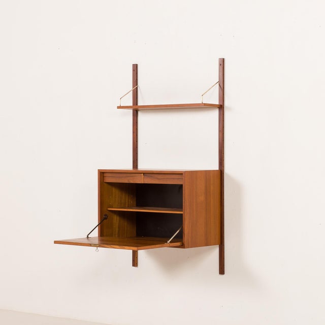 1960s Teak Wall Unit with Secretaire by Poul Cadovius for Cado, 1960s For Sale - Image 5 of 18