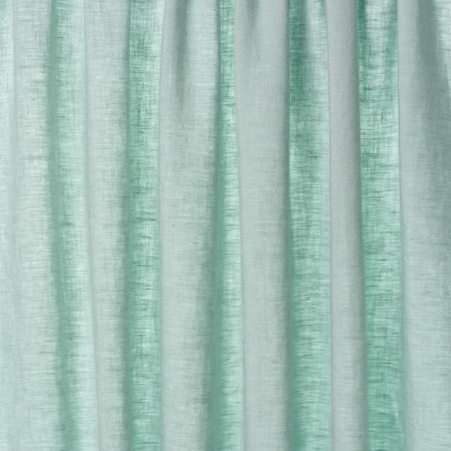 SAMPLE - Schumacher Leslie Stonewashed Sheer Fabric In Mineral For Sale