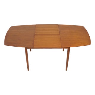 Teak Table with Extendable Top, 1960s For Sale