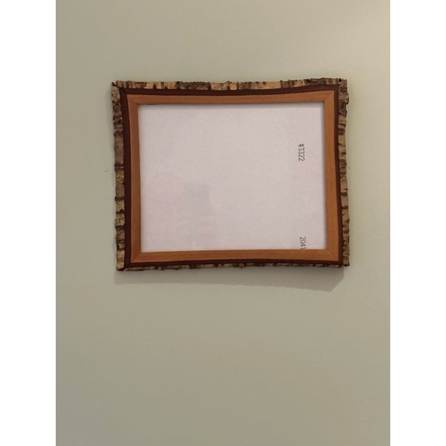 1990s Hand-Made Live Edge Birchwood Picture Frame For Sale In Boston - Image 6 of 8