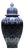 Handmade Ceramic Grand Shah Jar (60cm) Blue and White Imperial Medallion Semse Pattern Floor Vase For Sale
