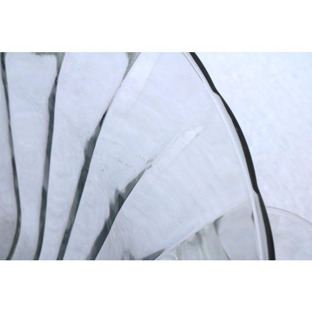 Anchor Hocking Vintage Anchor Hocking Victoria Optic Swirl Clear Punch Bowl and 8 Cups For Sale - Image 4 of 8