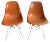 Vintage Orange Fiberglass Chairs by Eames, Set of 2 For Sale