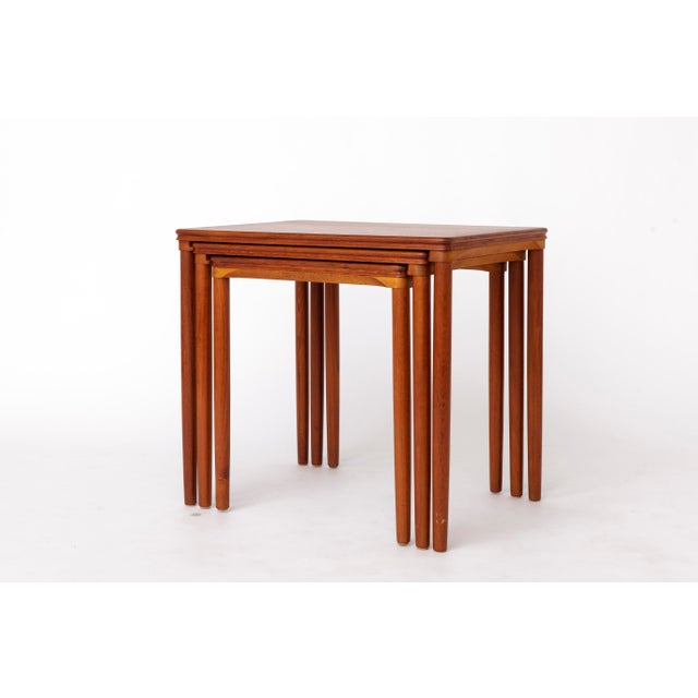 Vintage Danish Teak Nesting Tables, 1970s, Set of 3 For Sale - Image 3 of 10