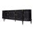 Ebony Early 20th Century French Louis XVI Mahogany Enfilade Buffet With Carrara Marble For Sale - Image 8 of 9