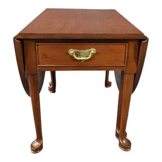 Late 20th Century Norris Reproduction Diminutive Solid Mahogany Gate Leg Table For Sale