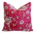 Bright Boho Chic Style Pink Begonia Blossom Feather/Down Pillow 24" Square For Sale