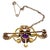 Antique 15ct Gold, Amethyst and Seed Pearl Scroll Brooch, England, Edwardian Period, 1900s For Sale - Image 10 of 15
