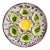 Vintage French Green & Yellow Lemon Majolica Oyster Plate, After Vallauris For Sale