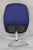 Vintage Mid Century Modern Blue Upholstered Chrome Swivel Base Club Arm Chair For Sale - Image 9 of 10