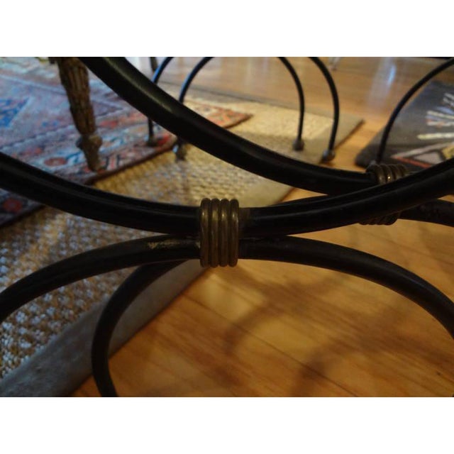 1940's French Jean Royere Style Iron and Brass Nesting Tables-Set of 3 For Sale In Houston - Image 6 of 10