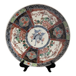 Large Antique Japanese Imari Charger, 19th Century For Sale