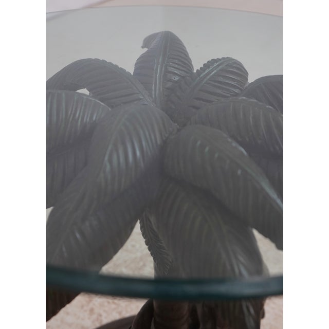 Traditional Glass Top Elephant Base Lamp or Occasional Table For Sale - Image 3 of 15