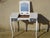 Small White and Gray Dressing Table For Sale - Image 5 of 18