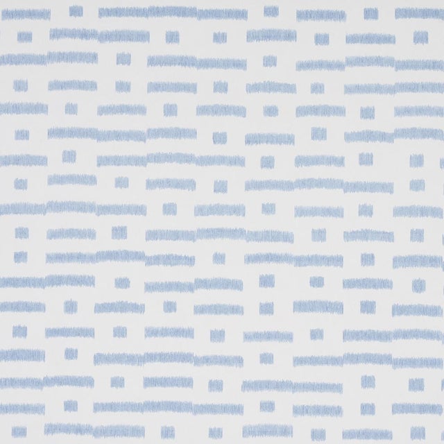 Not Yet Made - Made To Order Sample - Schumacher Abstract Ikat Wallpaper in Sky For Sale - Image 5 of 5