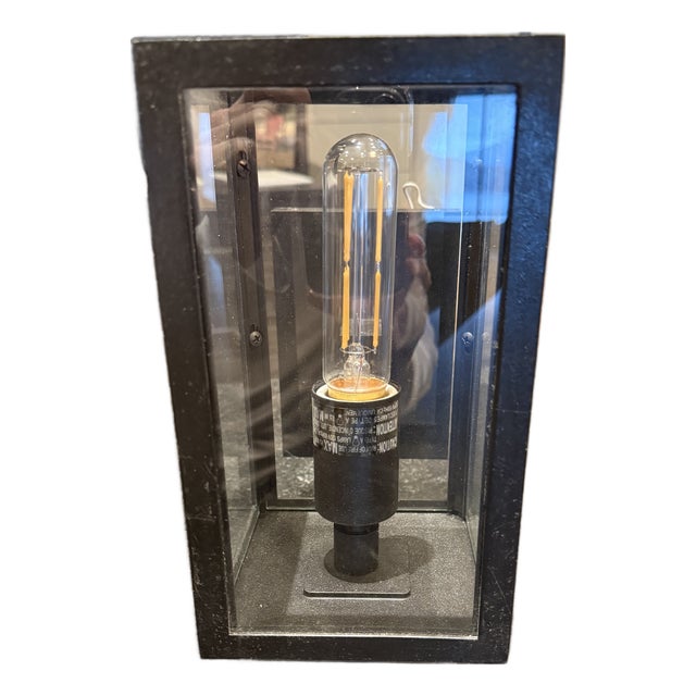 Chapman and Myers Framed Short Sconce in Aged Iron Finish For Sale