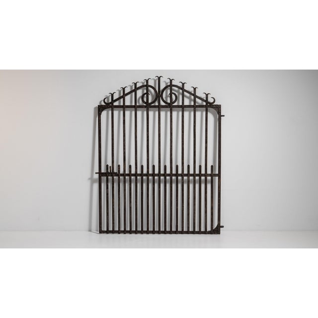 19th Century 19th Century France Charcoal Wrought Iron Gate For Sale - Image 5 of 15