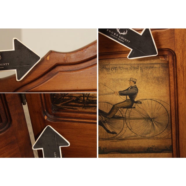 Vintage Three-Panel Decoupage Folding Screen For Sale - Image 12 of 12