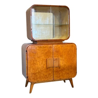 Glass Cabinet by Jindrich Halabala for Up Zavody, 1946 For Sale