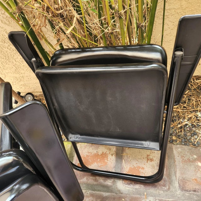 Vintage Samson Folding Chairs Russel Wright Shwayder Bros Inc 1950s For Sale - Image 11 of 13