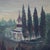An antique oil on canvas painting depicting a rustic country river village scene. This folk art piece captures a tranquil...