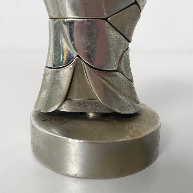 Spanish Nickel-Plated Metal Mini Cariatide Sculpture by Miguel Berrocal, 1968-1969 For Sale - Image 13 of 15
