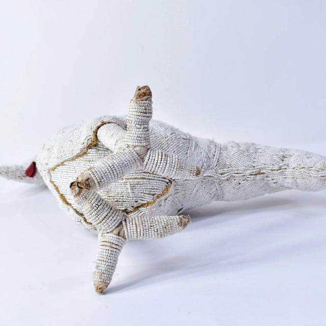 Early 20th Century Yoruba Beaded White Chicken Nigeria For Sale - Image 12 of 15