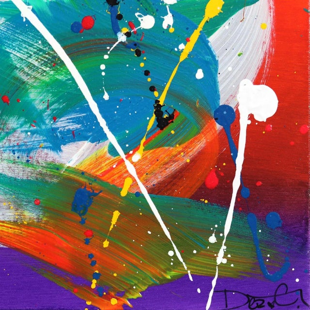 2020s "Color Burst" Contemporary Original Postmodern Acrylic Painting by Dez Gaskin For Sale - Image 5 of 8