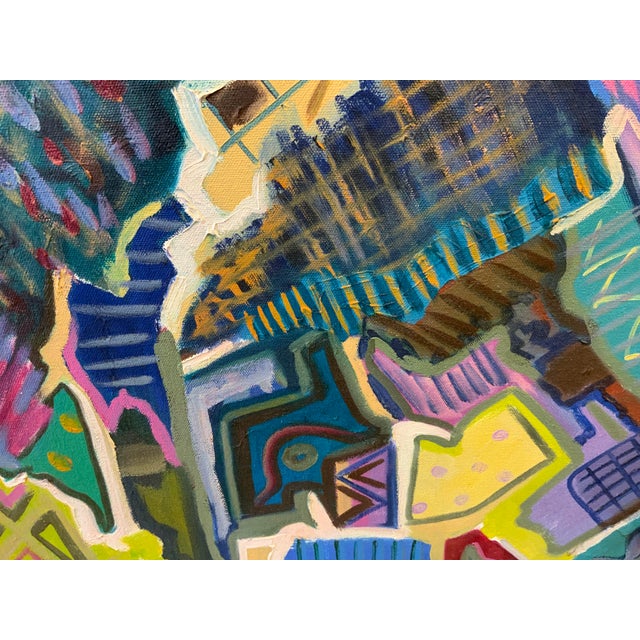 Textile Modern Art Painting by Daruich K. Hilal For Sale - Image 7 of 8