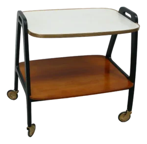 Mid-Century Modern German Serving Cart Tea Trolley from Opal Möbel, 1950s
