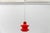 Lipstick Red Glass Hanging Lamp by Peill & Putzler, 1960s For Sale - Image 11 of 11