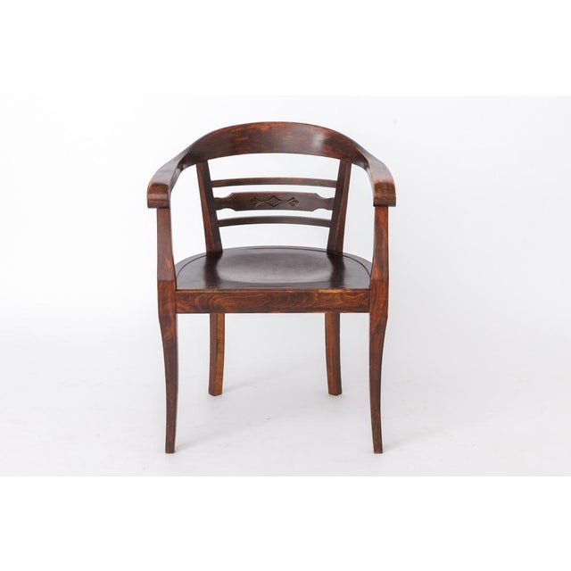 Vintage Armchair in Beech, 1930s For Sale - Image 11 of 11