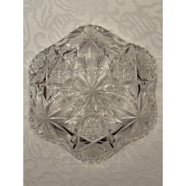 American Late 19th Century American Brilliant Period Crystal Candy Dish For Sale - Image 3 of 5