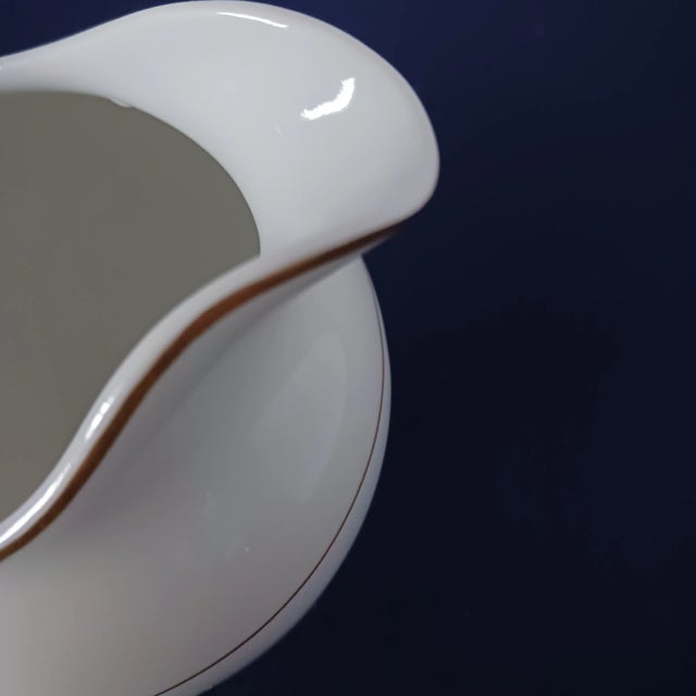 1940s Charles Field Haviland Limoges French Porcelain Cups and Saucers Set With Creamer- 5 Pieces For Sale In Chicago - Image 6 of 12