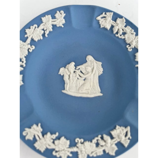 Wedgwood Vintage Wedgwood Blue Jasperware Ashtray or Catchall Dish For Sale - Image 4 of 8