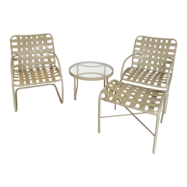 MidCentury Modern Brown Jordan Patio Chairs & Table Set of 3 Chairish