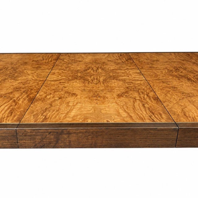 1970s John Richardson Parsons-Style Oak and Bookmatched Ash Banquet Dining Table For Sale - Image 11 of 13